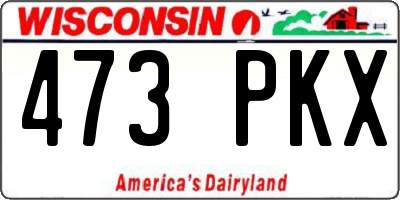 WI license plate 473PKX