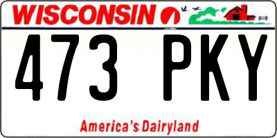 WI license plate 473PKY