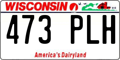 WI license plate 473PLH