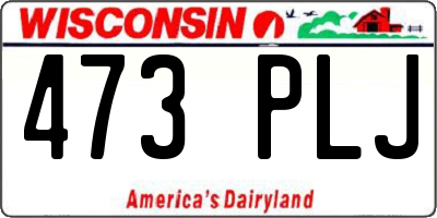 WI license plate 473PLJ