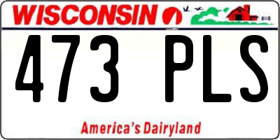 WI license plate 473PLS