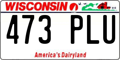 WI license plate 473PLU
