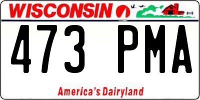 WI license plate 473PMA