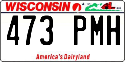 WI license plate 473PMH