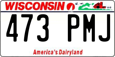 WI license plate 473PMJ