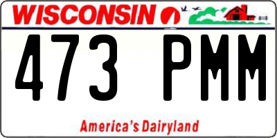 WI license plate 473PMM