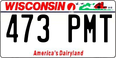 WI license plate 473PMT