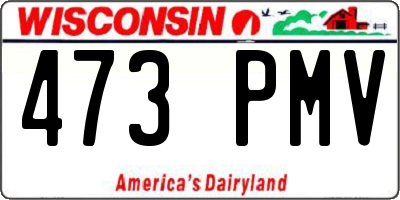 WI license plate 473PMV