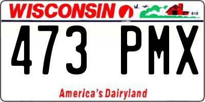 WI license plate 473PMX
