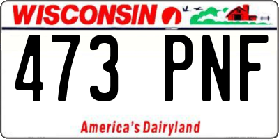WI license plate 473PNF