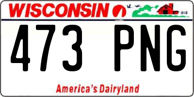 WI license plate 473PNG