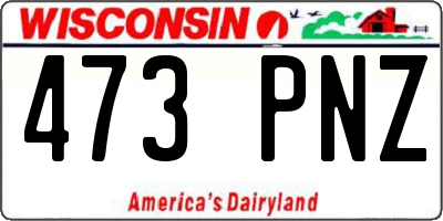 WI license plate 473PNZ