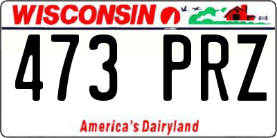 WI license plate 473PRZ