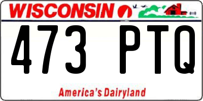 WI license plate 473PTQ
