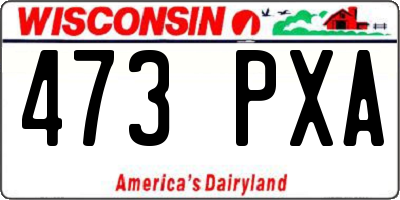 WI license plate 473PXA