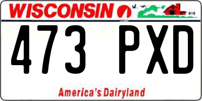 WI license plate 473PXD