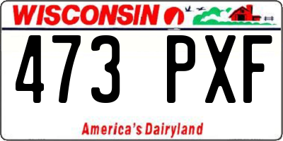 WI license plate 473PXF