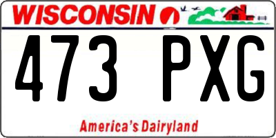 WI license plate 473PXG