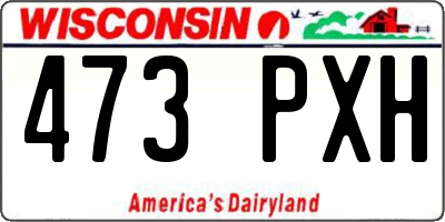 WI license plate 473PXH