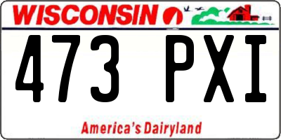 WI license plate 473PXI