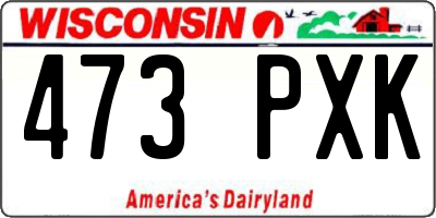 WI license plate 473PXK