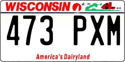 WI license plate 473PXM