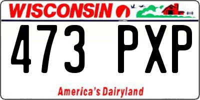 WI license plate 473PXP