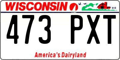 WI license plate 473PXT