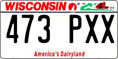 WI license plate 473PXX