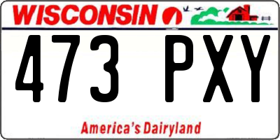 WI license plate 473PXY