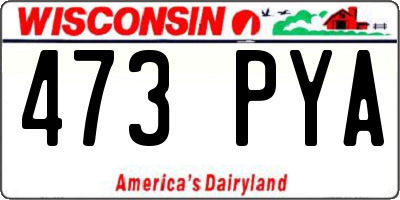 WI license plate 473PYA