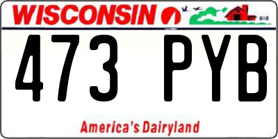 WI license plate 473PYB