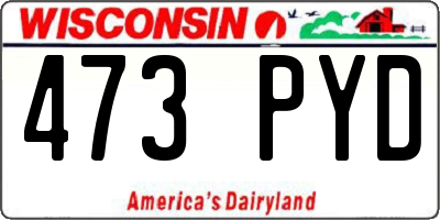 WI license plate 473PYD