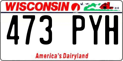 WI license plate 473PYH