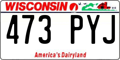WI license plate 473PYJ