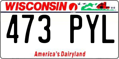 WI license plate 473PYL