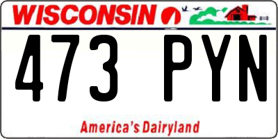 WI license plate 473PYN