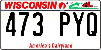 WI license plate 473PYQ