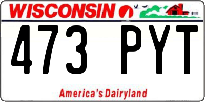 WI license plate 473PYT