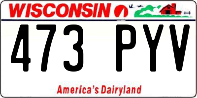 WI license plate 473PYV