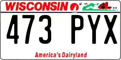 WI license plate 473PYX
