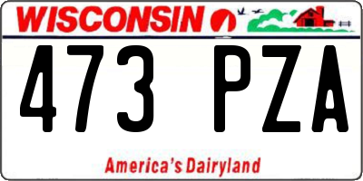 WI license plate 473PZA