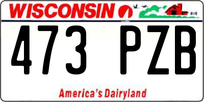 WI license plate 473PZB