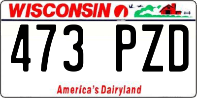 WI license plate 473PZD