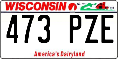 WI license plate 473PZE