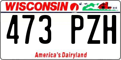 WI license plate 473PZH