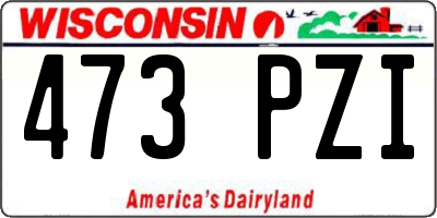 WI license plate 473PZI