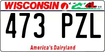 WI license plate 473PZL