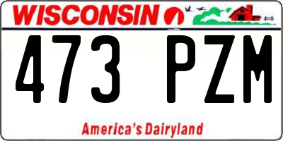 WI license plate 473PZM