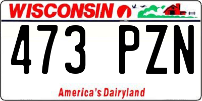 WI license plate 473PZN